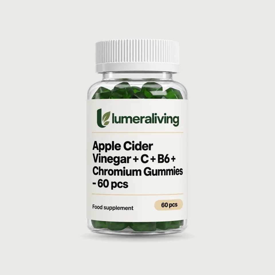 Apple Cider Vinegar + C + B6 + Chromium Gummies - 60 pcs